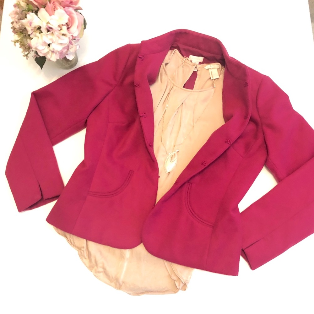 Fuchsia standing Collar Blazer NWT | sz 0 (US 4-6)